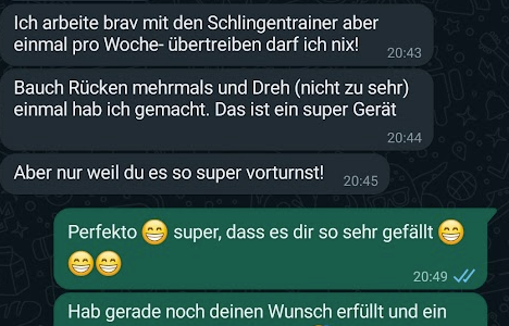 Feedback Birgit zum Sling Trainer 2